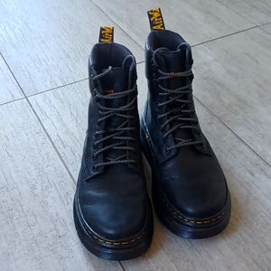 Black Dr Martens combat boots